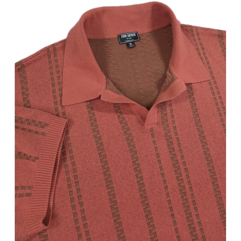 Todd Snyder Montauk Polo Shirt Mens XL Silk Cotton Short Sleeve